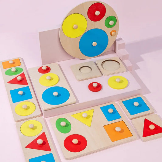 Shape & Learn: Montessori Geometric Sorting Board