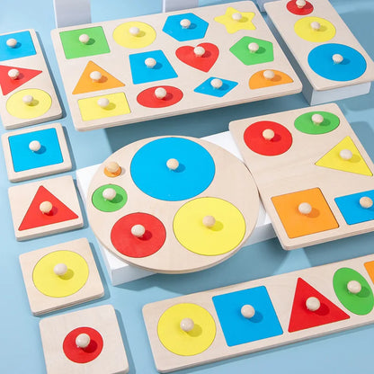 Shape & Learn: Montessori Geometric Sorting Board