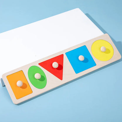 Shape & Learn: Montessori Geometric Sorting Board