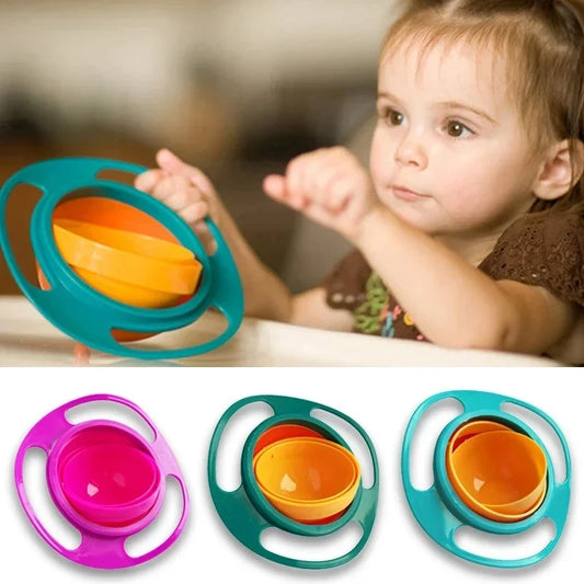 Gyro Bowl: Spill-Proof Baby Bowl with 360° Rotation